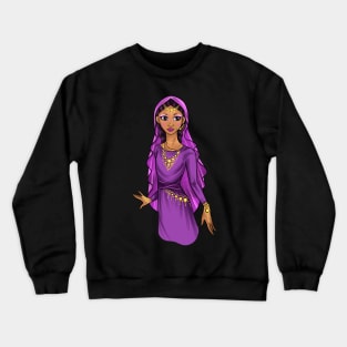 Black is Beautiful - Sudan African Melanin Girl in traditional outfit Crewneck Sweatshirt